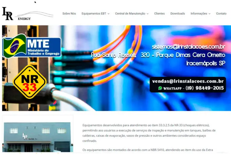 Site Institucional LR Instalações